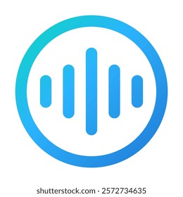 Voice wave icon vector illustration style