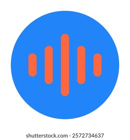 Voice wave icon vector illustration style