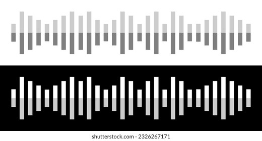 Voice-Wave-Vektorsymbol. Schallwellen. Musikwelle, Funksignal. Stimmwelle. Vektorgrafik