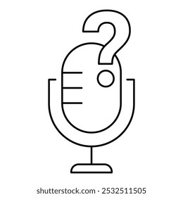 Icono de Búsqueda de soluciones basadas en voz. Símbolo de resolución de problemas e investigación impulsado por IA: Ilustración vectorial para conceptos de tecnología y comunicación