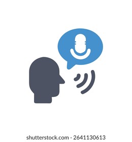 voice-command icon vector illustration style new