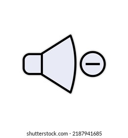 Voiceless Icon. Mute Symbol. Applied for Design Element, Presentation, Website or Apps.