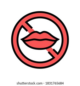 voiceless sign color icon vector. voiceless sign sign. isolated symbol illustration