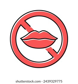 voiceless sign color icon vector. voiceless sign sign. isolated symbol illustration