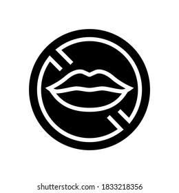 voiceless sign glyph icon vector. voiceless sign sign. isolated contour symbol black illustration