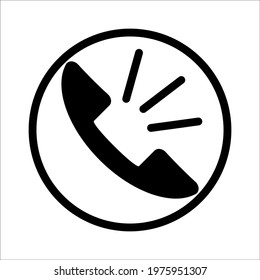 Voiceless telephone vector icon. isolated on white background. Call icon page symbol for your website design Call icon logo, application, UI. Call icon vector illustration, EPS10.