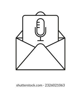 Voicemail, audio message icon. Vector illustration. stock image.