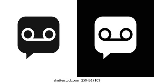 Voicemail icon (2) Symbol mark in filled style