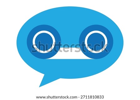 Voicemail Icon, flat and abstract voicemail symbol, Audio, message, voice mail design icon.