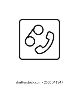 Voicemail-Symbol, einzelne flache Vektorgrafik in Umrissen