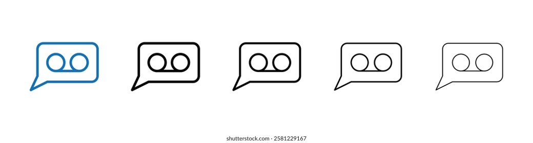 Voicemail icon Outline vector logo for web ui