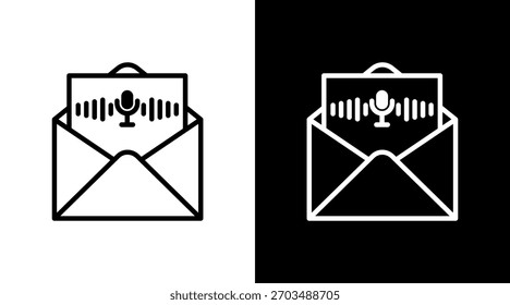Buzón De Voz Con Diseño De Conjunto De Iconos