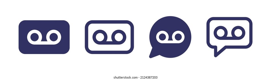 Voicemail icon. Voice recorder icon vector illustration.