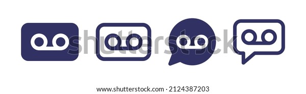 Voicemail\
icon. Voice recorder icon vector\
illustration.