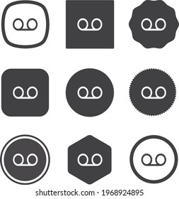 voicemail icon . web icon set . icons collection. Simple vector illustration.