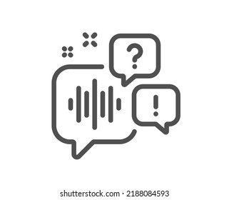 Voicemail line icon. Audio message sign. Listen music symbol. Quality design element. Linear style voicemail icon. Editable stroke. Vector