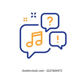 Voicemail line icon. Audio message sign. Listen music symbol. Colorful thin line outline concept. Linear style voicemail icon. Editable stroke. Vector