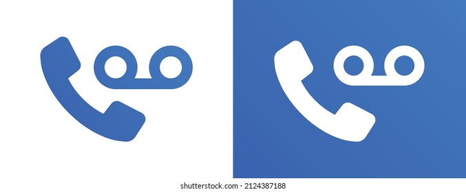 Voicemail vector icon. Call recording symbol. Vector illustration