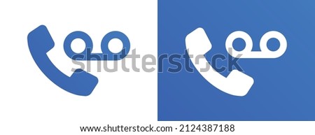 Voicemail vector icon. Call recording symbol. Vector illustration