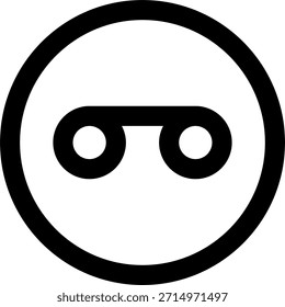 Icono de Vector de correo de voz en estilo moderno, mensaje grabado e ilustración de bandeja de entrada de comunicación de voz. Icono de línea