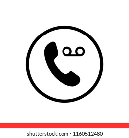 Voicemail vector icon, record symbol. Simple, flat design for web or mobile app
