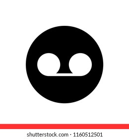 Voicemail vector icon, record symbol. Simple, flat design for web or mobile app