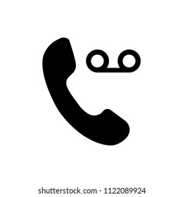 Voicemail vector icon, voice phone symbol. Simple illustration for web or mobile app