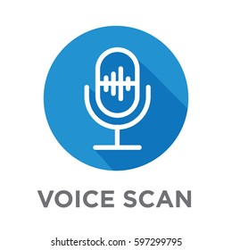 Voiceover or Voice Command Icon with Sound Wave Images Set