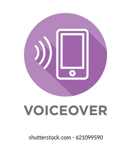 Voiceover Voice Command Icon Sound Wave Stock Vector (Royalty Free ...