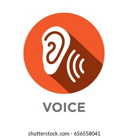 Voiceover or Voice Command Icon with Sound Wave Images Set - solid