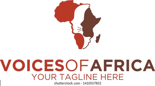 Voices of Africa Maps face Logo