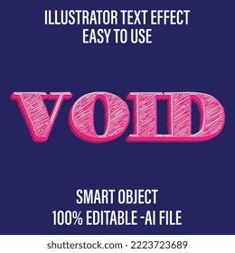 Void Editable Text Effect Concept | Editable Text Style Effect - Void Text Style Theme | Void Effect, Editable Text Effect in Modern Void Font 