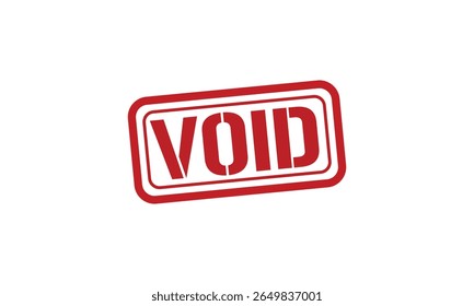 Vetor de texto de carimbo vermelho VOID, carimbo