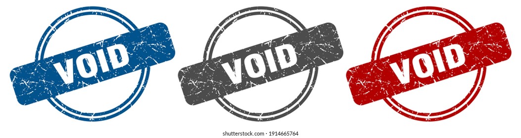 void round isolated label sign. void stamp