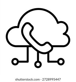 Icono de integración de Voip - Estilo de iconos de contorno negro para contabilidad y negocios