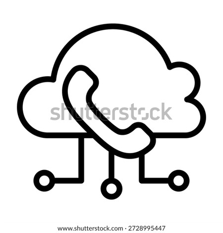 Voip Integration Icon - Black Outline Icons Style For Accounting and Business