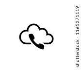 Voip, IP Telephony. Flat Vector Icon illustration. Simple black symbol on white background. Voip, IP Telephony sign design template for web and mobile UI element