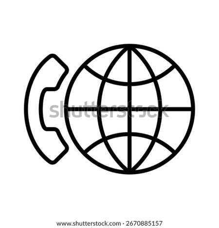 Voip line icon vector illustration