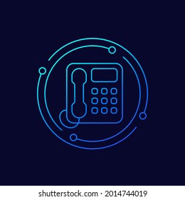 voip phone line icon for web