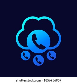 Voip telephony calls icon for web