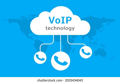 Voip vector icon. Internet call concept connection. Voice over network, voip sign