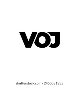 Logo de monograma de letra VOJ
