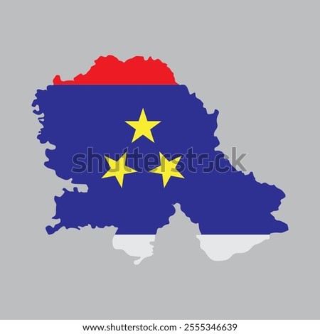 Vojvodina map icon vector illustration simbol design