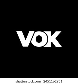 VOK letter monogram typography logo
