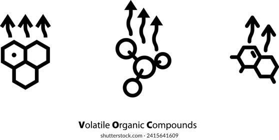 Volatile Organic Compounds icon, voc icon , vector illustration