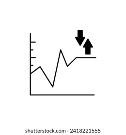 Volatilitätskonzept-Zeilensymbol. Einfache Elementgrafik. Volatilitätskonzept Umriss Symboldesign.