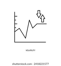 volatility concept line icon. Simple element illustration. volatility concept outline symbol design.