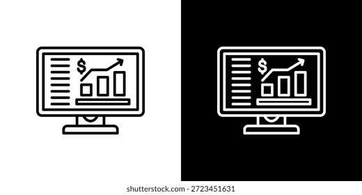 Volatility icon black and white outline.