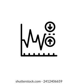 volatility icon or logo design isolated sign symbol vector illustration - high quality line style vector icon suitable for designers, web developers, displays and websites