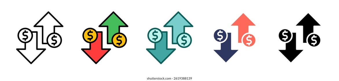 Volatility Icon multiple Vector Illustration